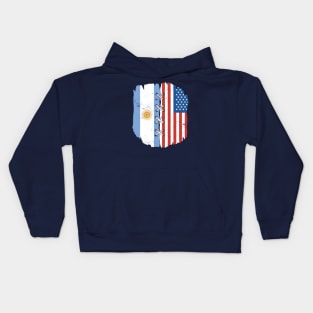 Proud Argentinian American Heritage // Argentina & USA Flag Kids Hoodie